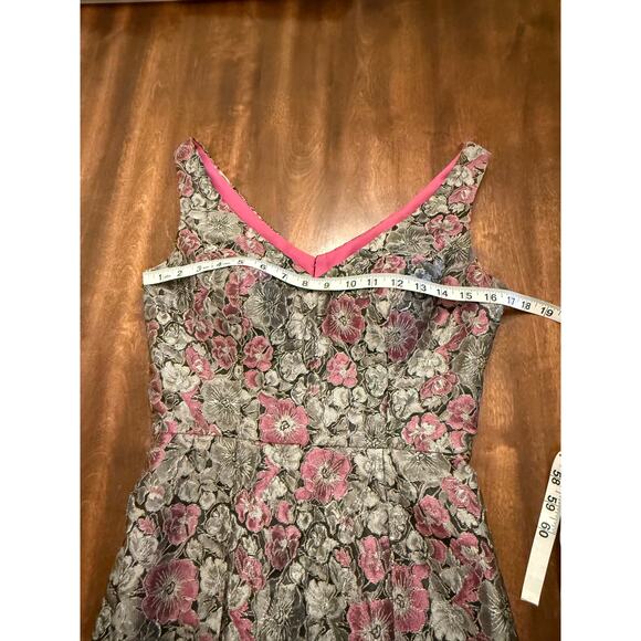 NWT JS Collections Women's Floral Jacquard Maxi Formal Prom Trumpet Dress Size 4 - Picture 13 of 14